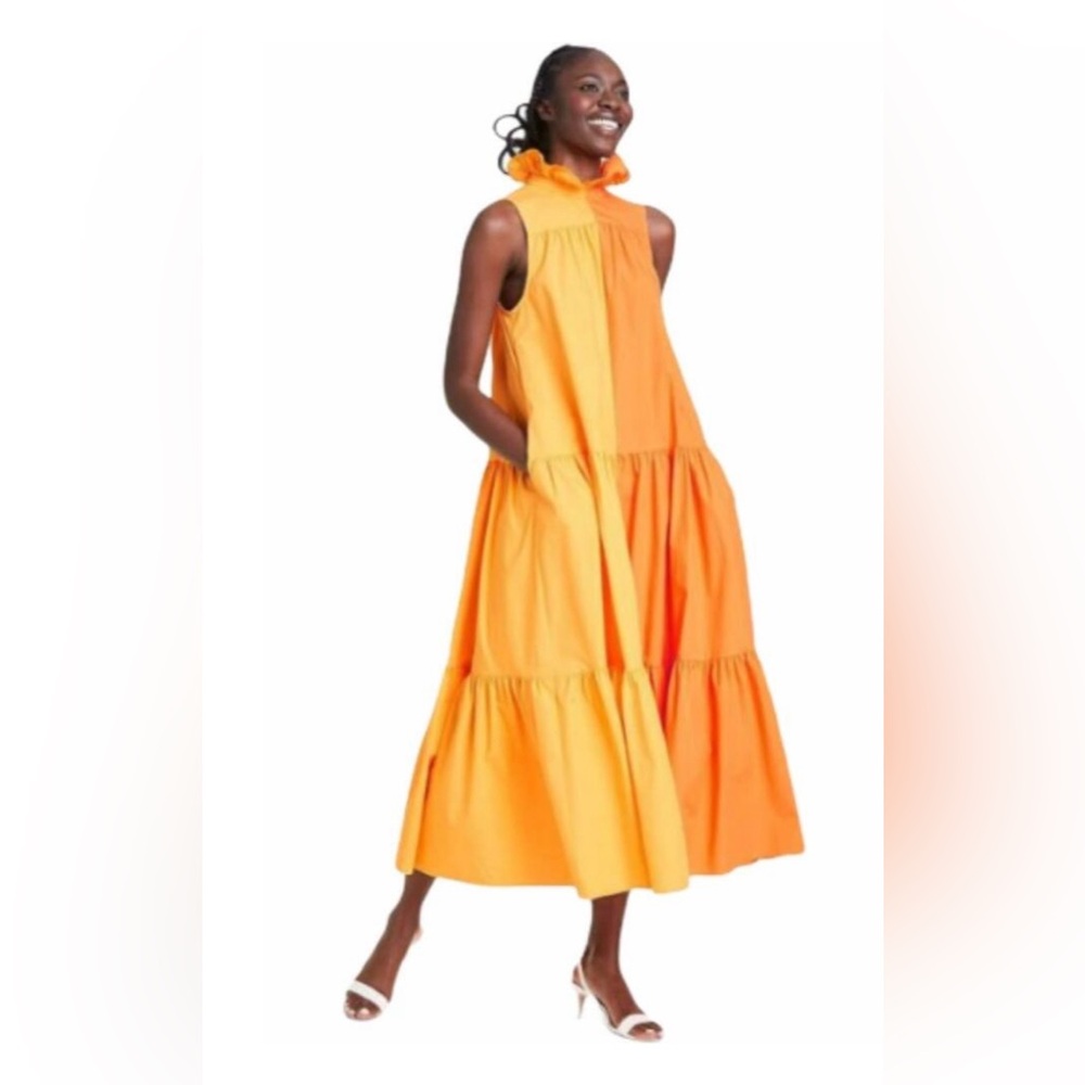 Christopher John Rogers Color Block Yellow/Orange… - image 2